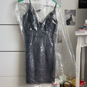 Speechless Black Glitter Mini Dress